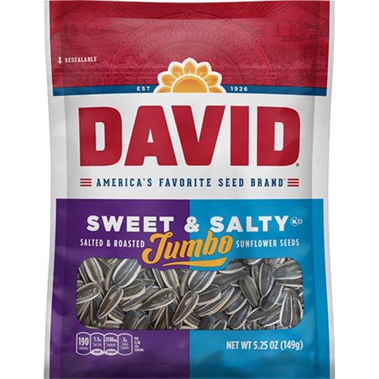 Order David Sunflower Seeds - Sweet & Salty food online from IV Deli Mart store, Goleta on bringmethat.com