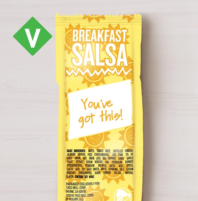 Order Breakfast Salsa food online from Taco Bell store, Chula Vista on bringmethat.com