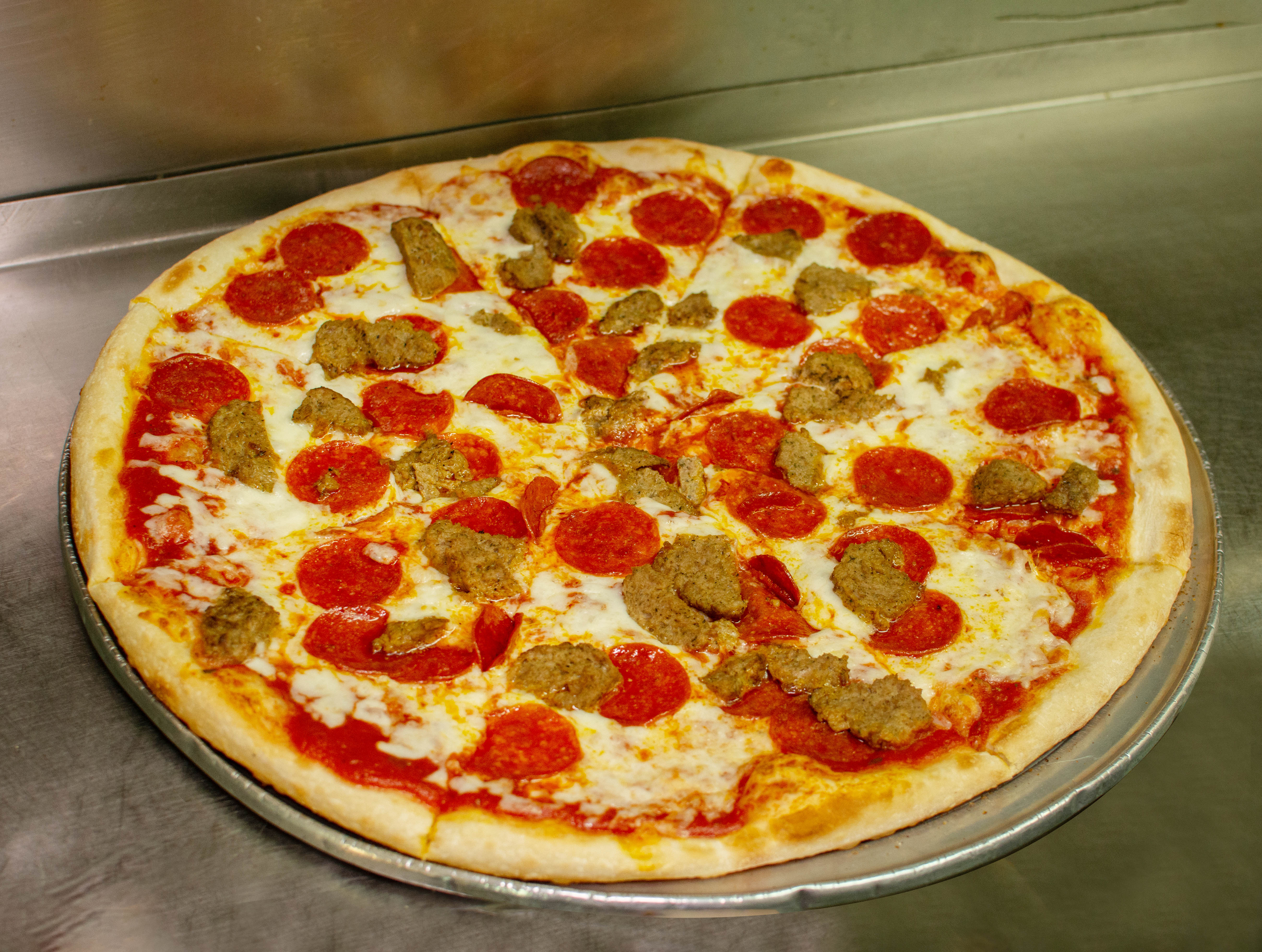 Order Meat Lover's Pizza food online from Elizabeth's Italian Restaurant store, Winston-Salem on bringmethat.com