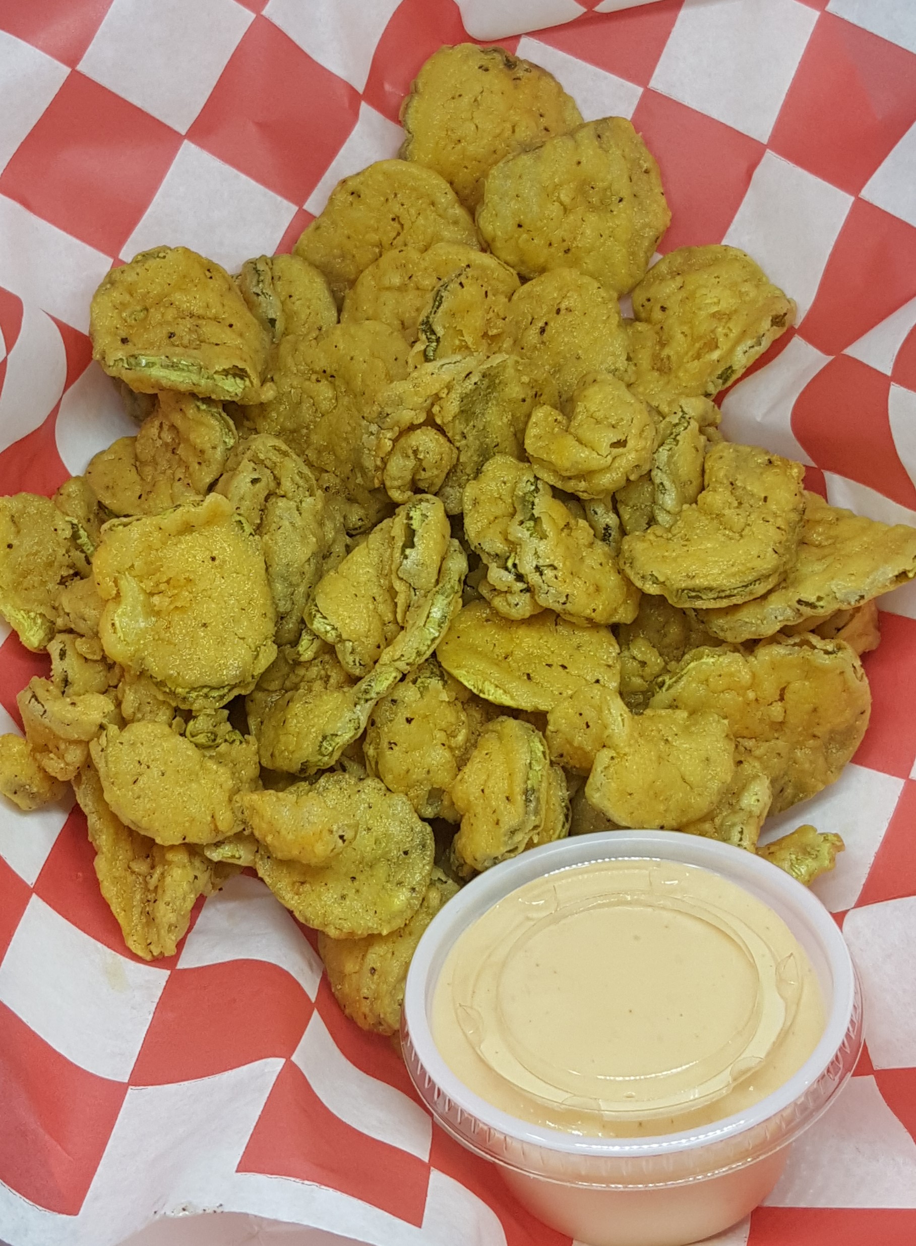 Order FRIED PICKLE CHIPS food online from Carnival Cafe store, Owensboro on bringmethat.com