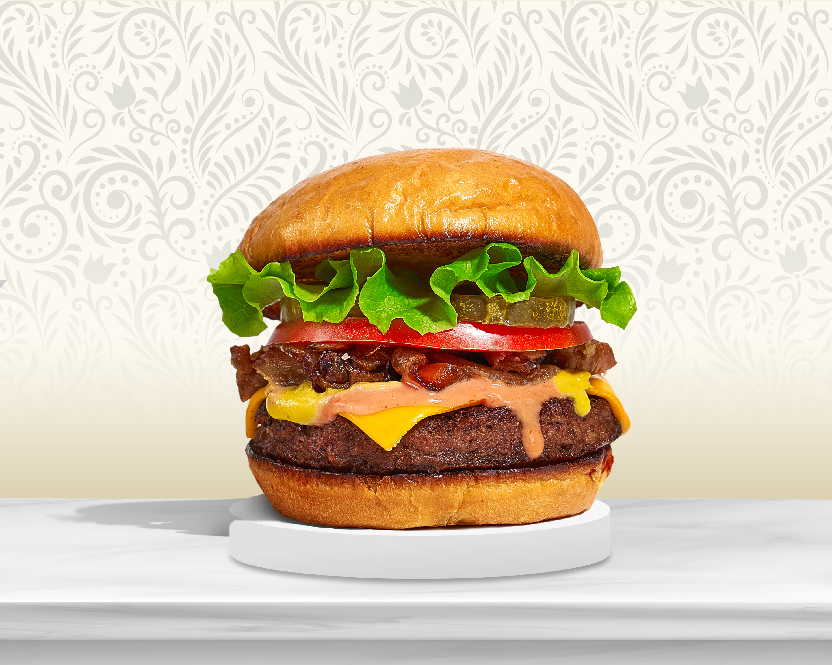 Order Classic Date Night Burger  food online from Hangover Heaven store, Las Vegas on bringmethat.com