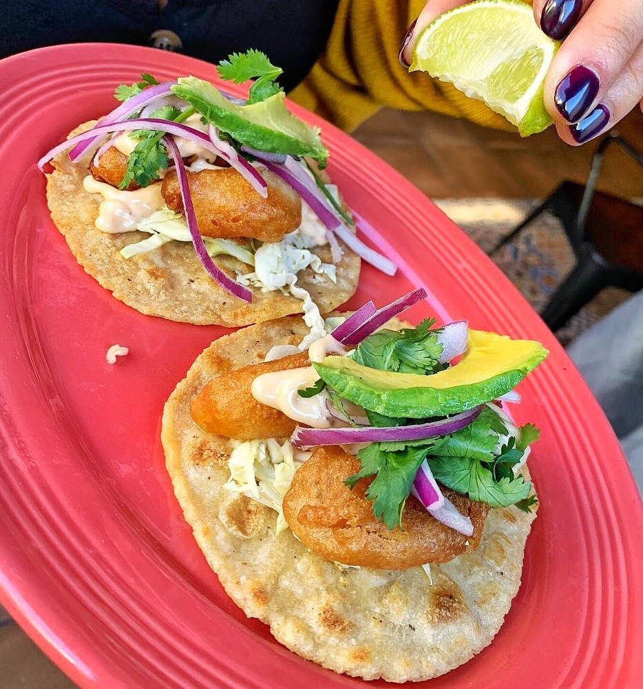 Order Baja Shrimp Tacos food online from Tekila store, Sherman Oaks on bringmethat.com