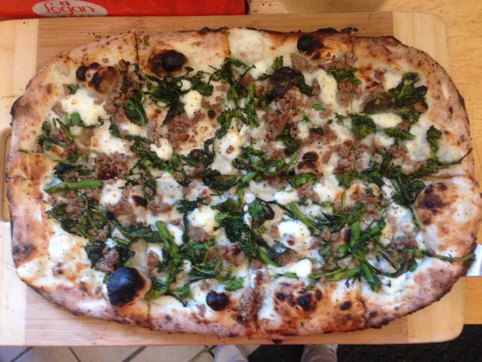 Order Broccoli Rabe e Salsiccia Pizza 12" (4 slices) food online from Naples Street Food store, Oceanside on bringmethat.com