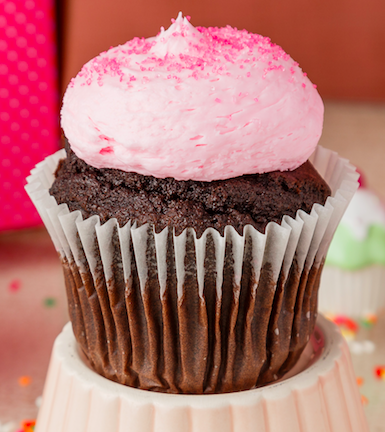 Order Pink Chocolate Cupcake food online from Smallcakes - Warner Robins store, Warner Robins on bringmethat.com