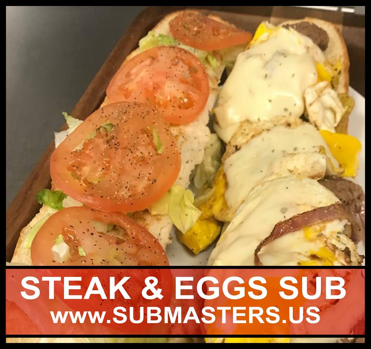 Order Steak & Eggs Sub - Large food online from Submaster Supreme store, North Tonawanda on bringmethat.com