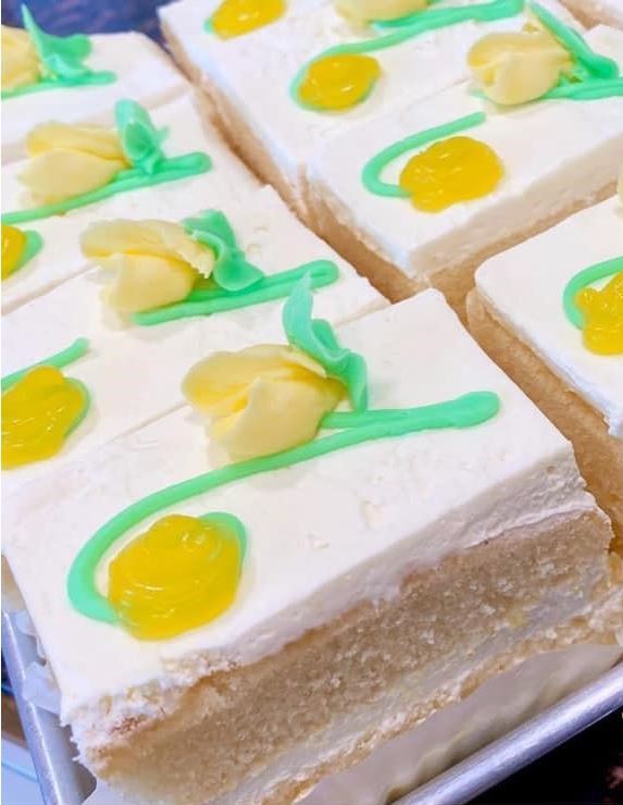 Order Lemon Mousse Slice food online from Mozzicato Depasquale Bakery Pastry Shop & Cafe store, Wallingford on bringmethat.com