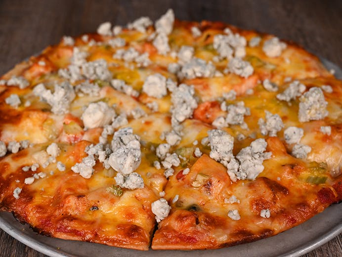 Order Buffalo Chicken Pizza - Individual 7'' food online from Chicago Dough Company store, Richton Park on bringmethat.com