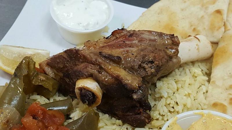 Order Lamb Shank Entree food online from Atheneos Greek Village Cafe store, Mesquite on bringmethat.com