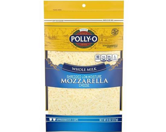Order Polly-o Shredded Mozzarella Cheese (8 oz) food online from Ctown Supermarkets store, Uniondale on bringmethat.com