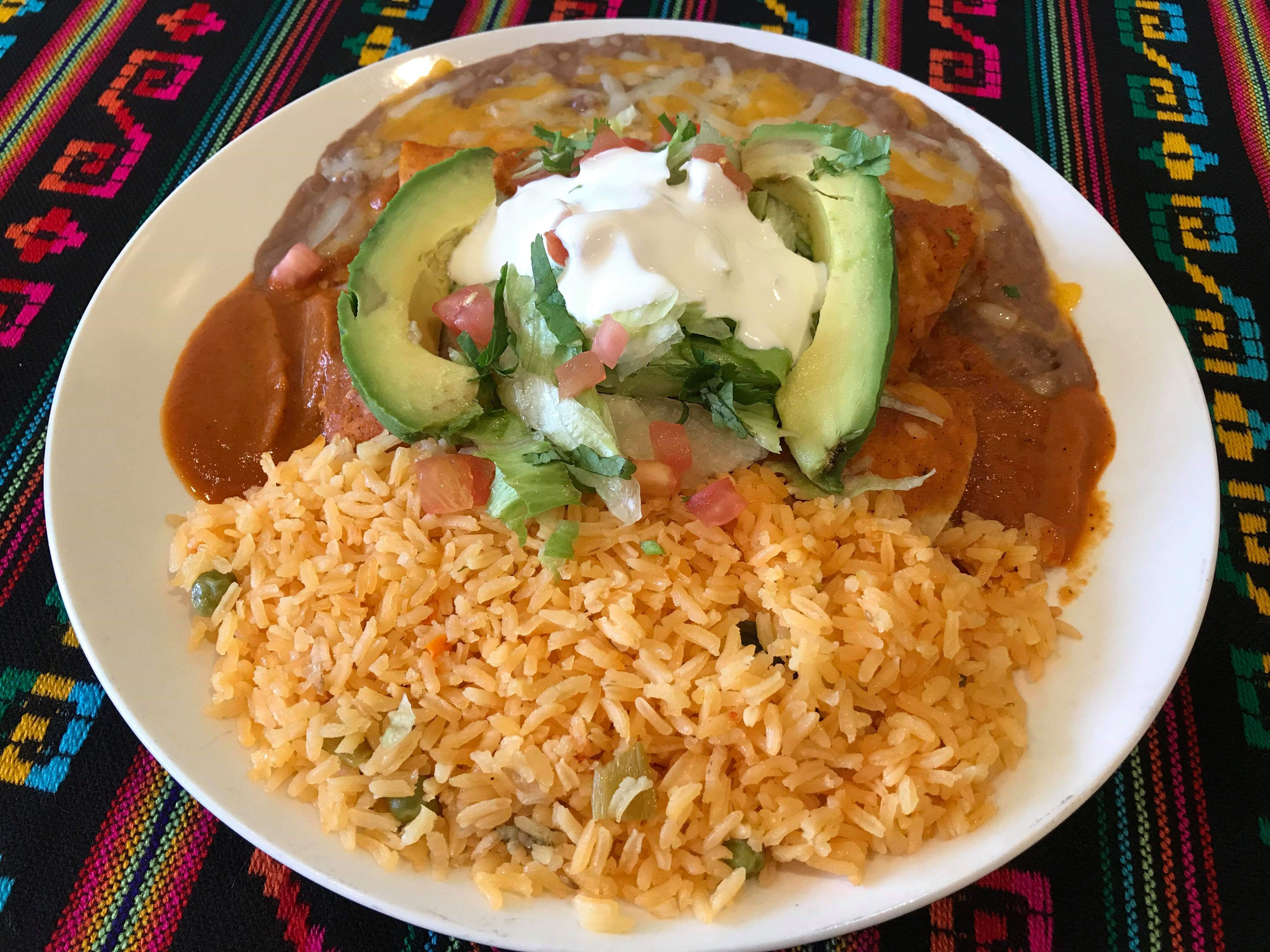 Order Enchiladas Rancheras food online from Sazon De Mexico store, Elizabeth on bringmethat.com