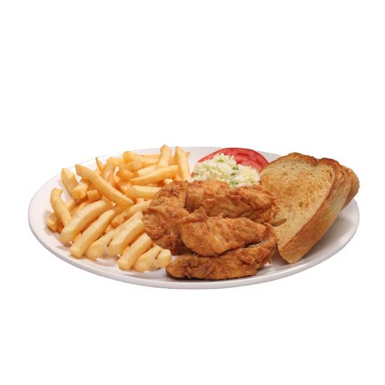 Order 4 Hand-Breaded Tender Platter food online from Hwy 55 Burgers, Shakes & Fries store, Shallotte on bringmethat.com
