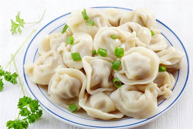 Order Chicken Boiled Dumplings 鸡肉水饺 food online from V Wang Cafe store, Albuquerque on bringmethat.com