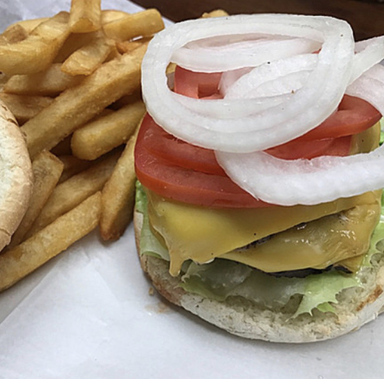 Order Cheeseburger  food online from Famous Pizza store, Paramus on bringmethat.com