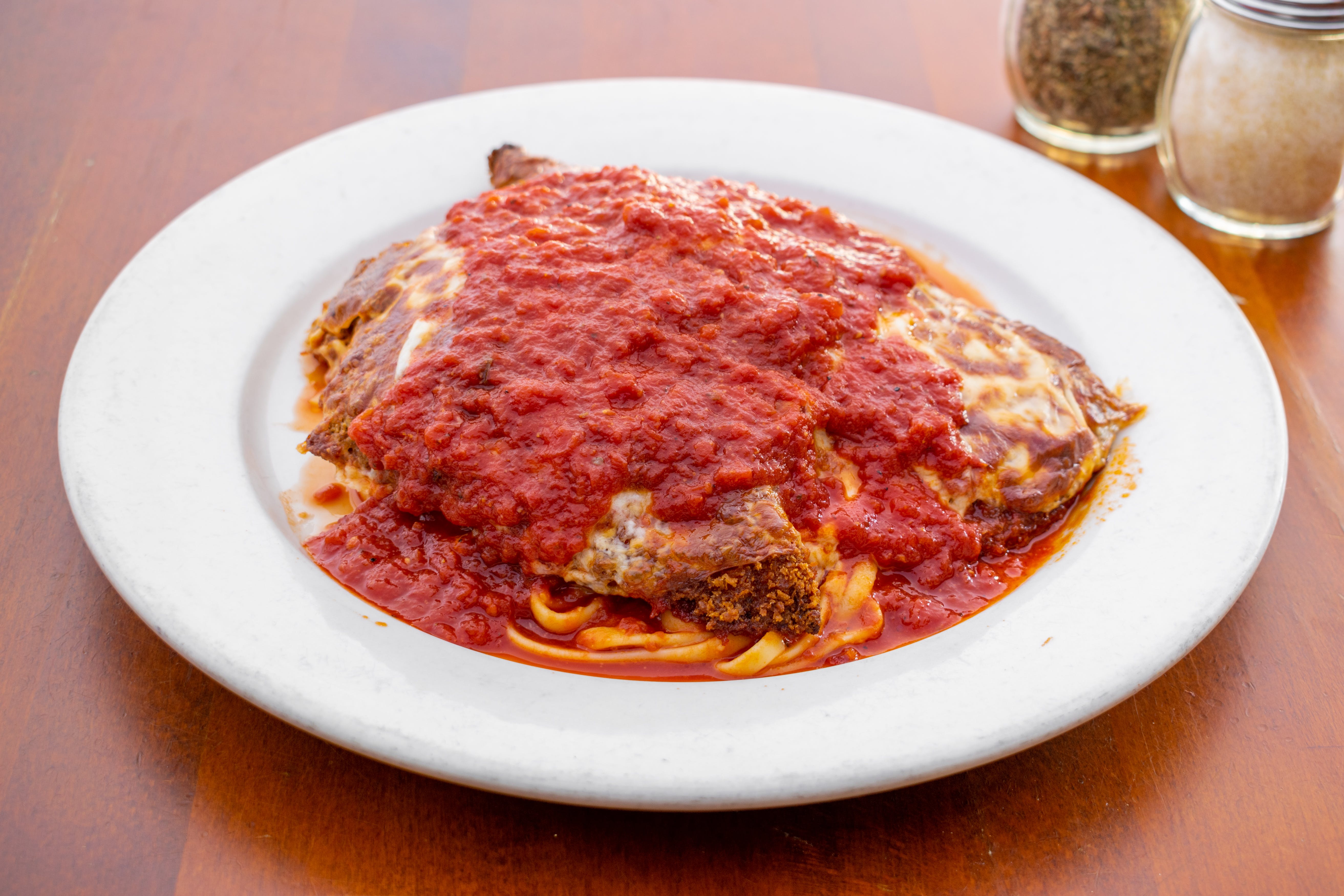 Order Pollo Parmigiana - Entree food online from Fiamma Wood Fired Pizza store, Westfield on bringmethat.com