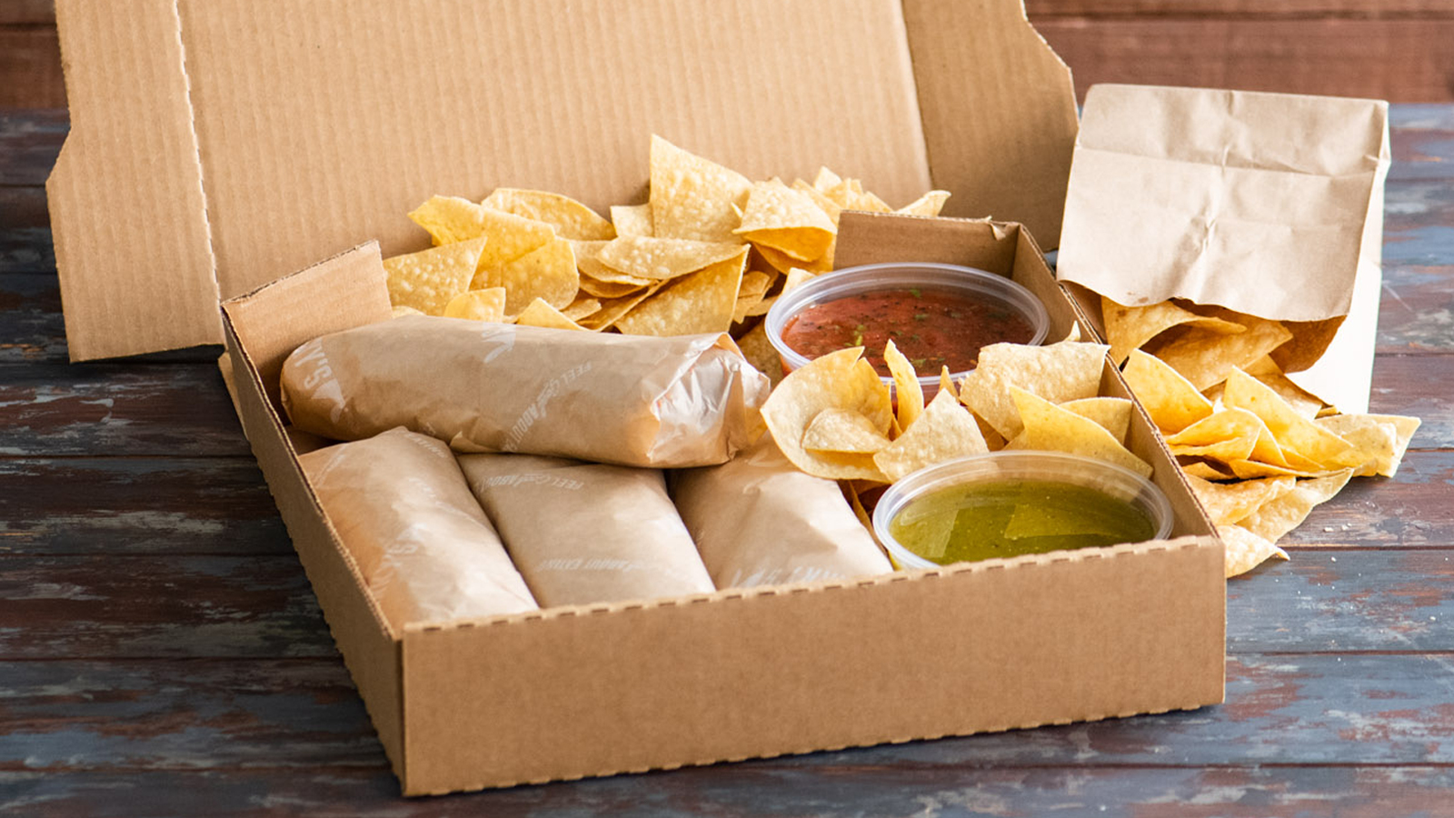 Order Burrito Box with All-Natural Chicken Breast food online from Sharky Woodfired Mexican Grill store, Beverley Hills on bringmethat.com