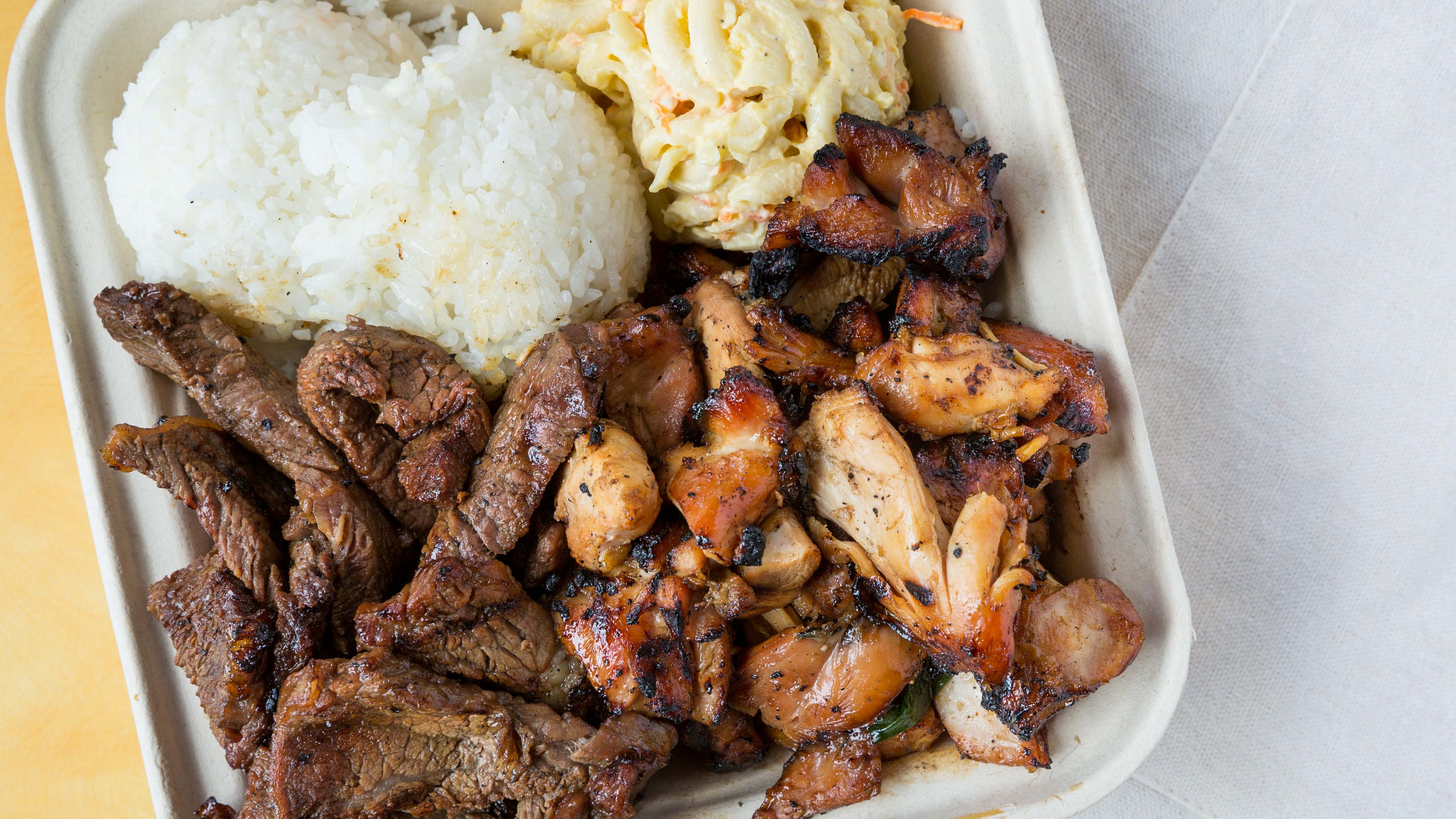 Order 7. Chicken and Beef Combo food online from Sunny Island Bbq store, San Jose on bringmethat.com