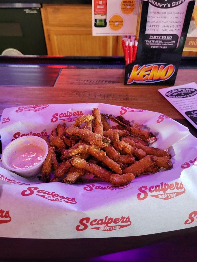 Order Pickle Fries w/ Spicy Ranch food online from Scalpers Bar & Grille store, Lyndhurst on bringmethat.com