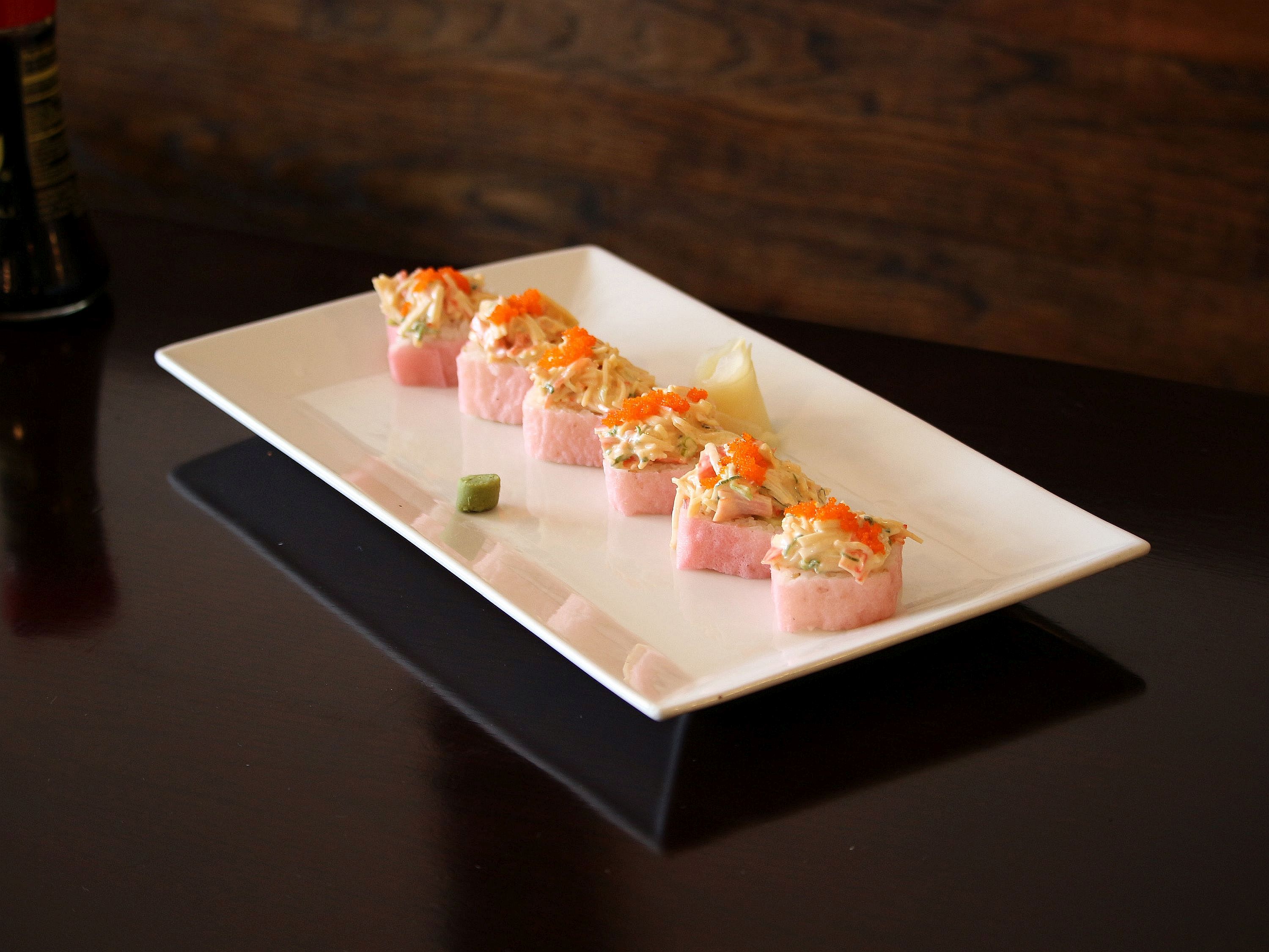 Order Crab Tempura Roll food online from Mayflower Japanese Restaurant store, Newark on bringmethat.com