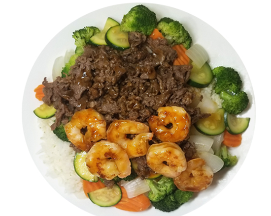 Order A5. Beef and Shrimp food online from Ufo Hibachi Express store, Roswell on bringmethat.com