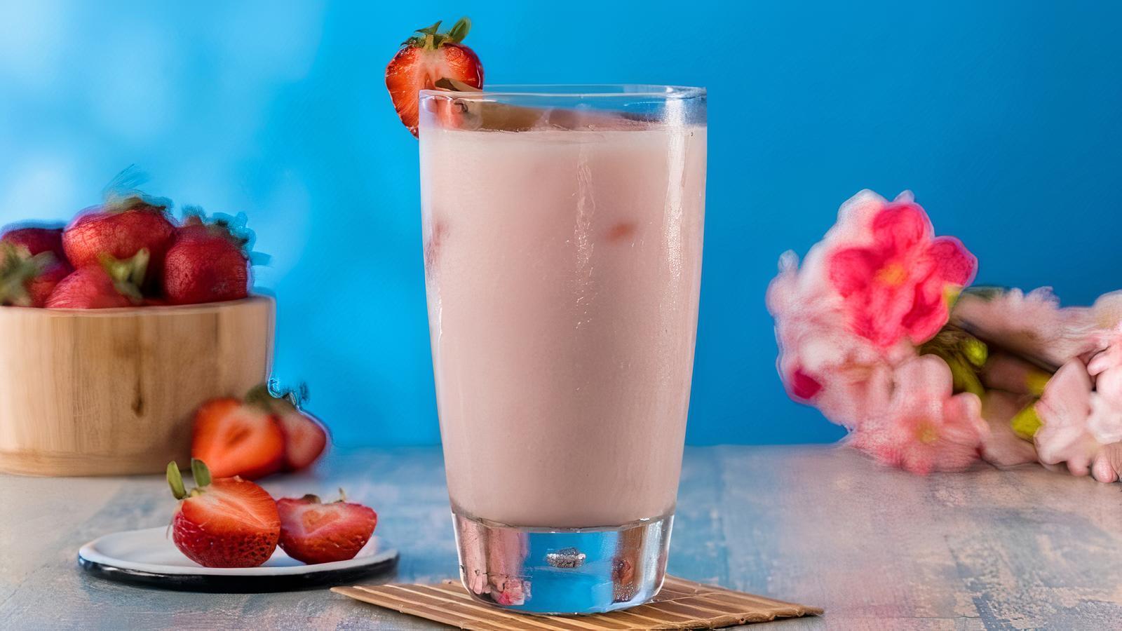 Order Strawberry-horchata food online from Tacos Locos The Real Mexican Flavor store, San Angelo on bringmethat.com