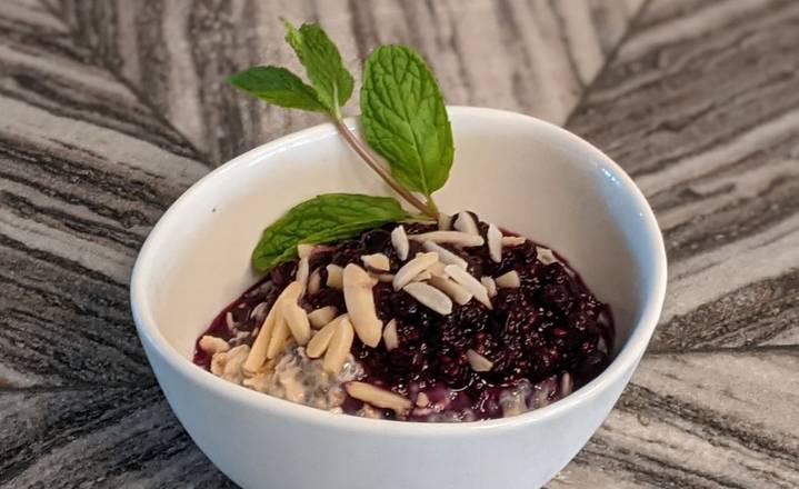 Order Overnight Oats (wf) food online from Azure Palm Café store, Desert Hot Springs on bringmethat.com