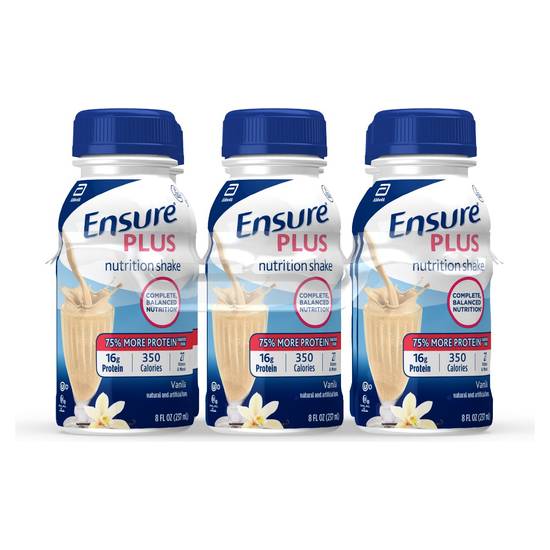 Order Ensure Plus Nutrition Ready-to-Drink Shake Vanilla (8 oz x 6 ct) food online from Rite Aid store, EAST AURORA on bringmethat.com