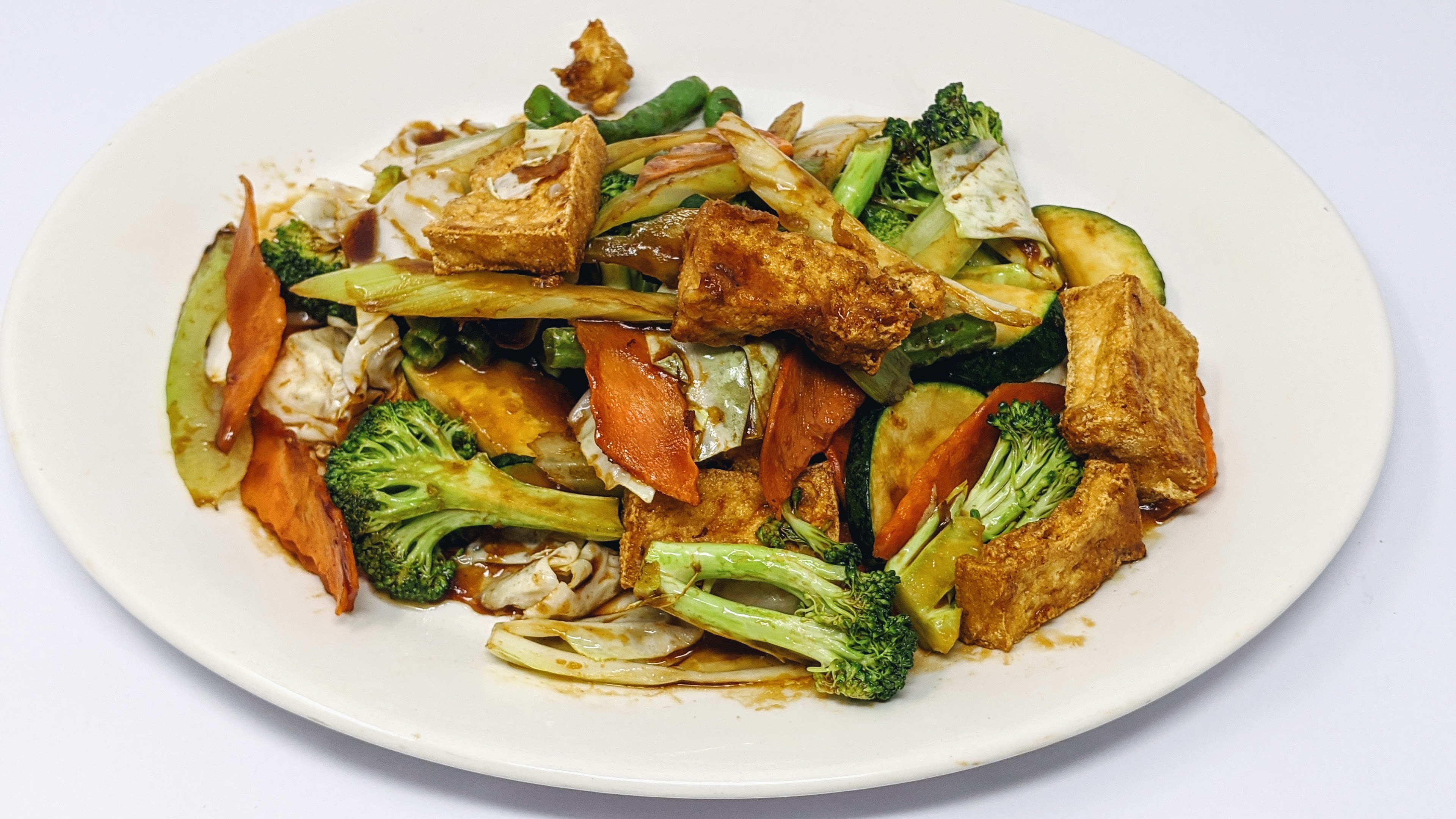 Order Vegetables with Fried Tofu food online from Sunflower store, Hayward on bringmethat.com