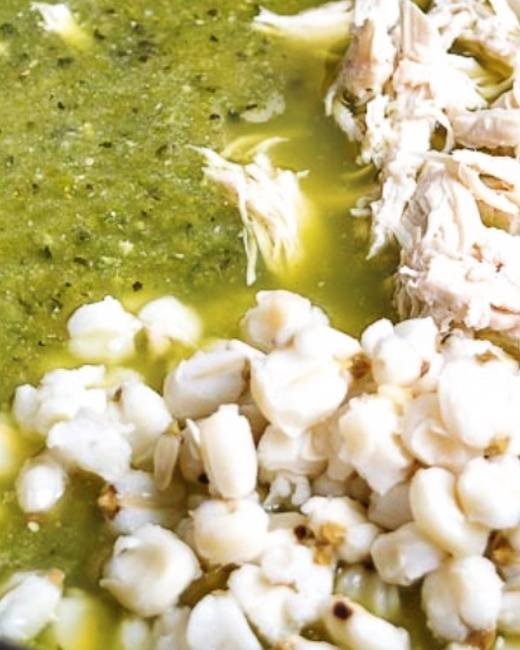 Order Chicken Pozole Soup food online from Flacos Tacos store, Chicago on bringmethat.com