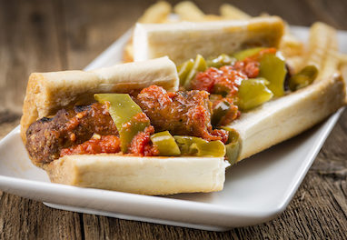 Order Italian Sausage Sandwich food online from Rosati's Pizza store, Tinley Park on bringmethat.com