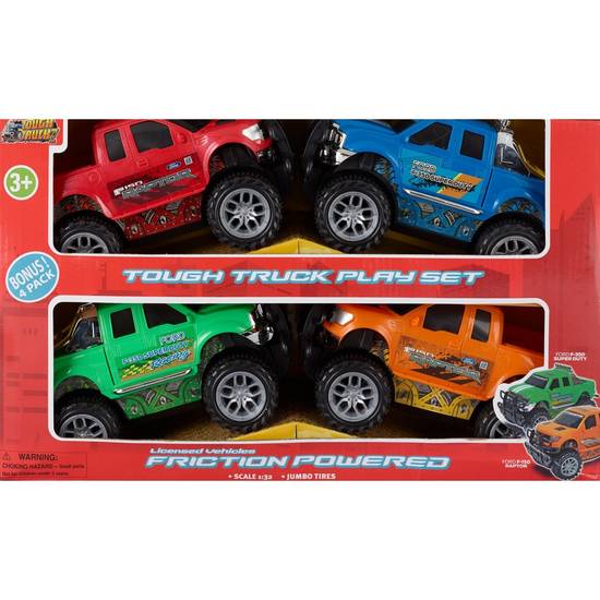 Order Tough Truckz Play Set Licensed Vehicles, Friction Powered, 4 Pack food online from CVS store, PHILADELPHIA on bringmethat.com