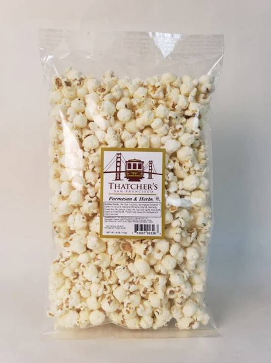 Order Parmesan & Herbs- 4oz food online from Thatcher's Special Popcorn store, San Francisco on bringmethat.com