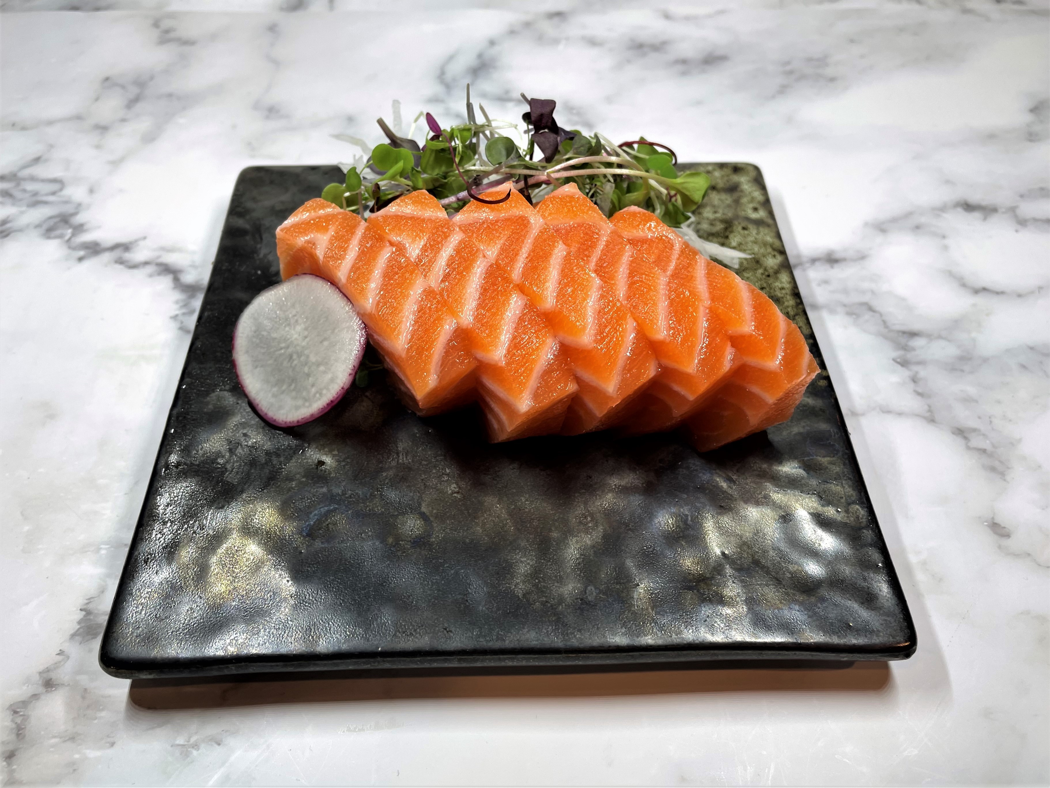 Order Salmon Sashimi food online from Izakaya Hi store, Houston on bringmethat.com