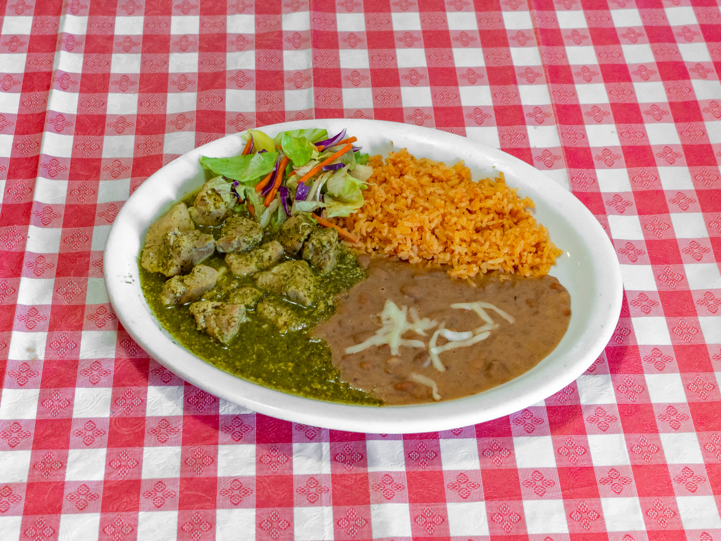 Order Chile Verde food online from Julia Mexican Restaurant store, Fresno on bringmethat.com