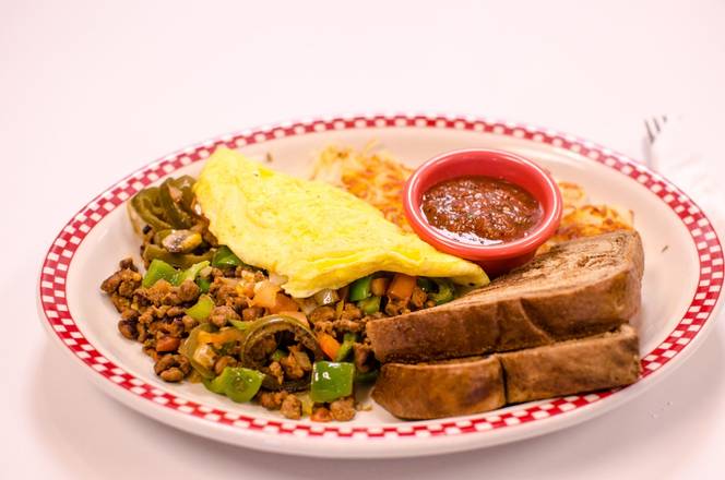 Order FIESTA OMELET food online from Cahill Diner store, Inver Grove Heights on bringmethat.com