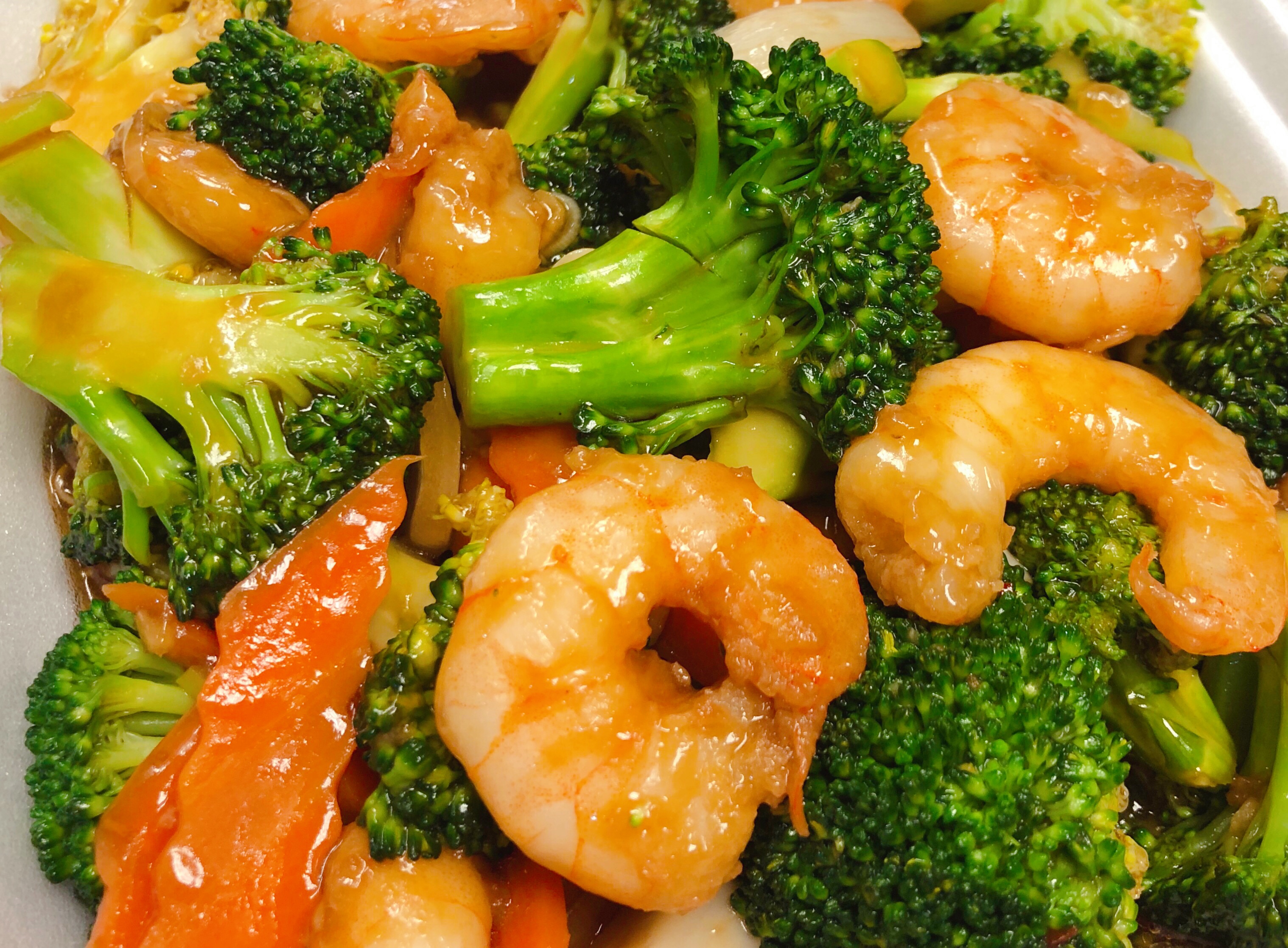 Order Shrimp Broccoli food online from China A Go Go (Losee) store, North Las Vegas on bringmethat.com