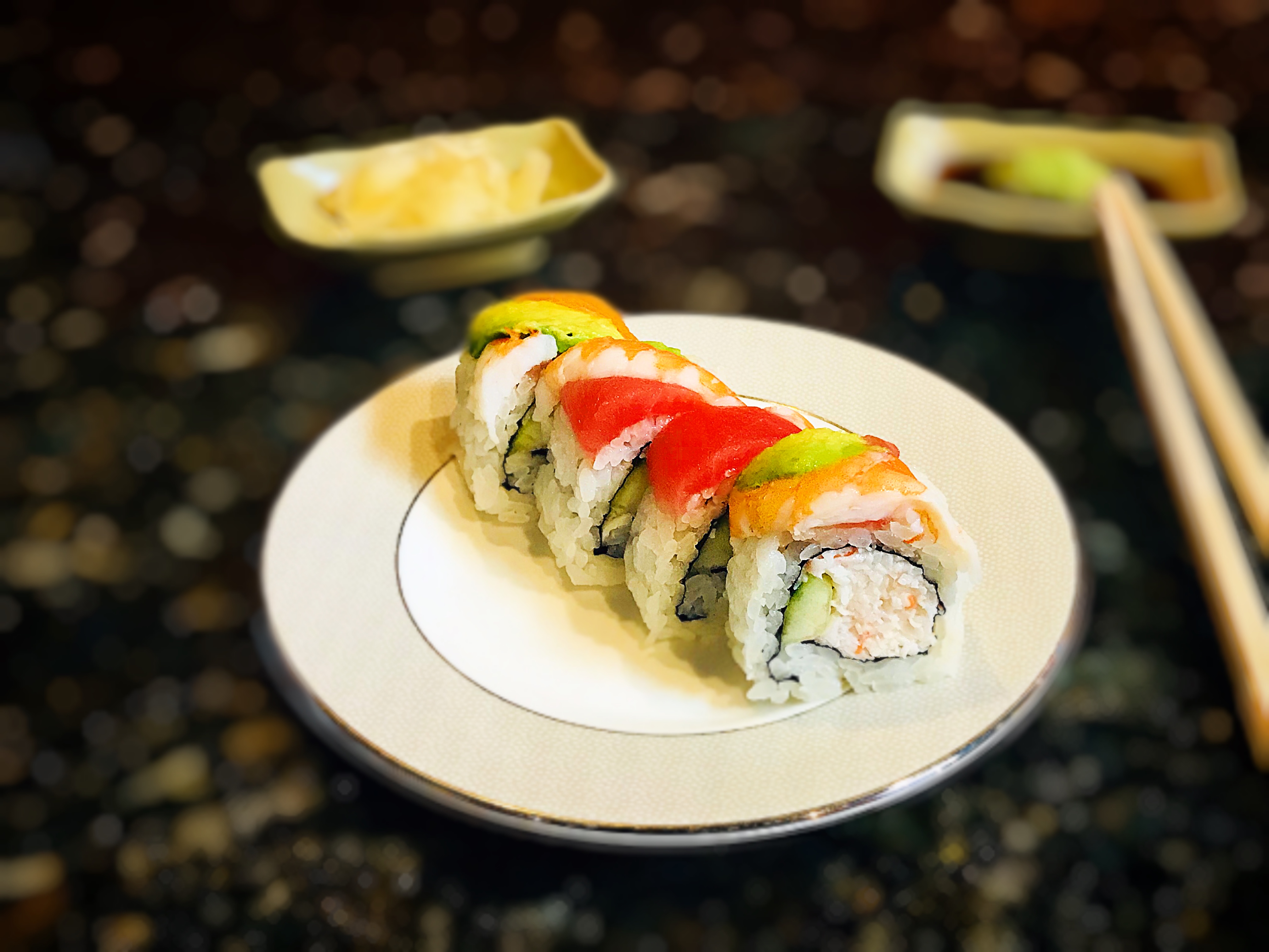 Order Rainbow Roll food online from Sushi Hana store, Lake Oswego on bringmethat.com