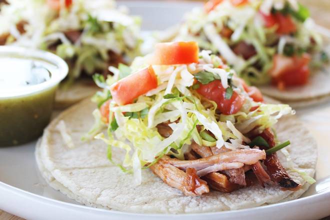 Order Pork Tacos food online from The Patio store, Bridgeview on bringmethat.com