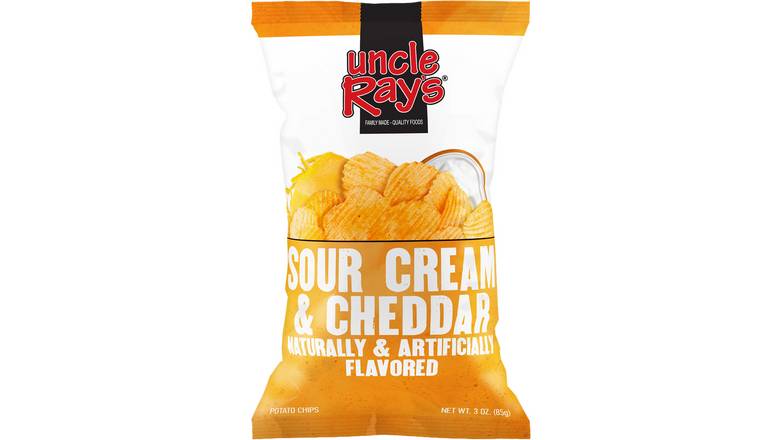 Order Uncle Rays Sour Cream & Cheddar Potato Chips 3 oz food online from Valero Food Mart store, Murrayville on bringmethat.com