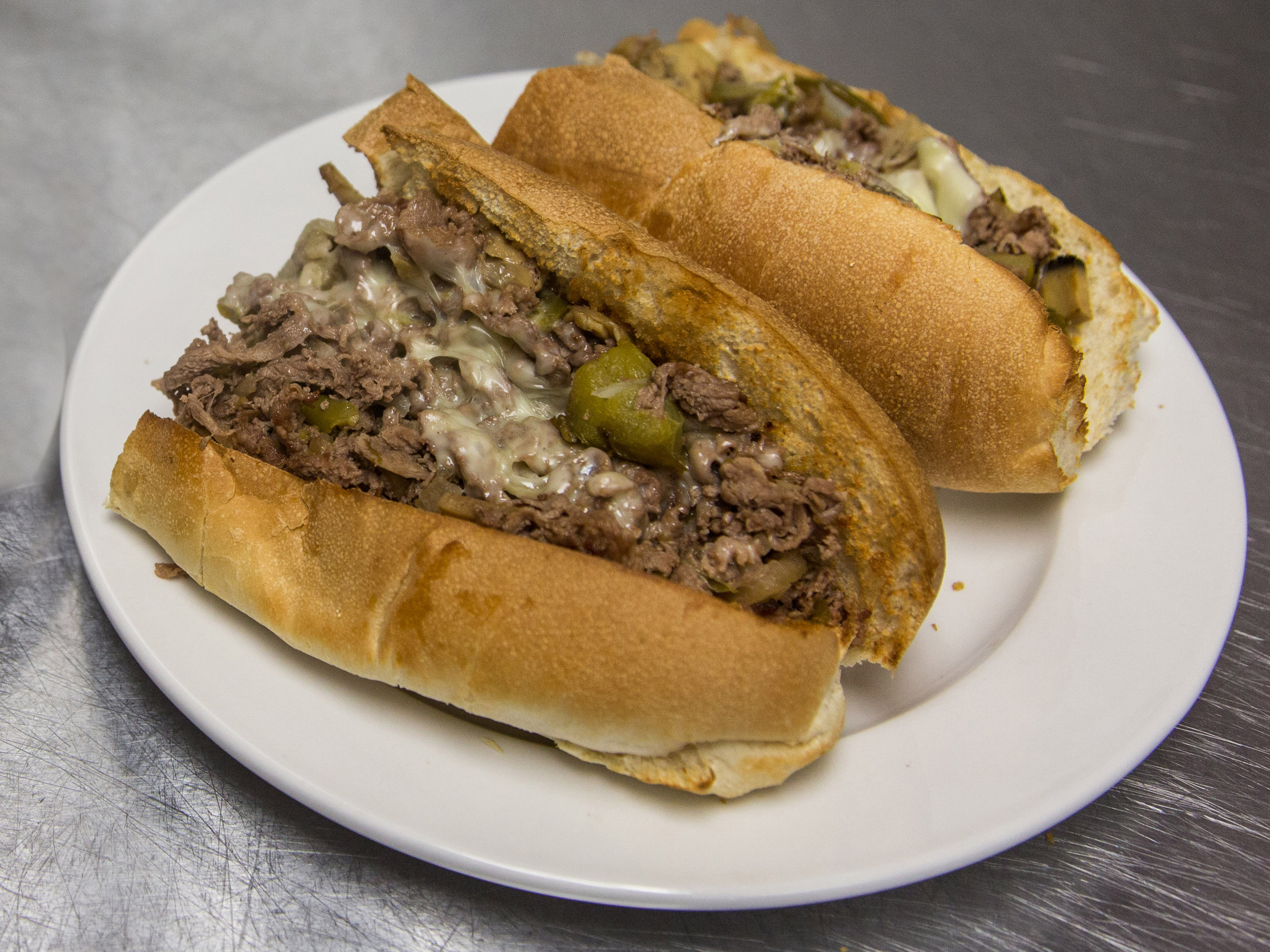 Order Steak and American Cheese Grinder food online from Little John's Pizza store, Warwick on bringmethat.com