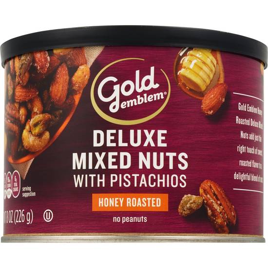 Order Gold Emblem Honey Roasted Deluxe Mixed Nuts with Pistachios, 8 OZ food online from Cvs store, VINELAND on bringmethat.com