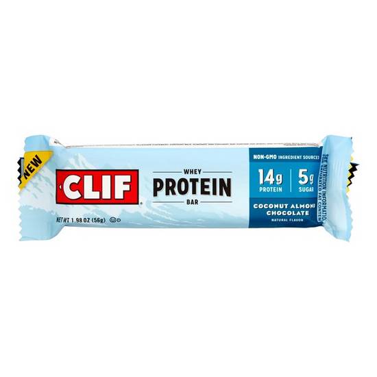 Order Clif Bar Whey Protein Coconut Almond Chocolate Protein Bar food online from Deerings Market store, Traverse City on bringmethat.com