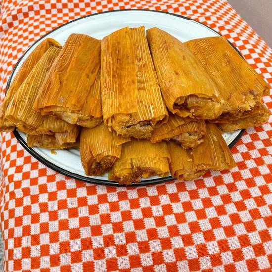 Order 1dz Tamales Puerco food online from Tortilleria La Real #2 store, Houston on bringmethat.com