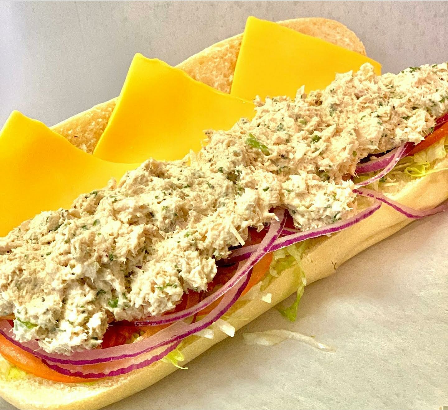 Order Tuna Salad Sandwich food online from Bob Bagels store, Lyndhurst on bringmethat.com