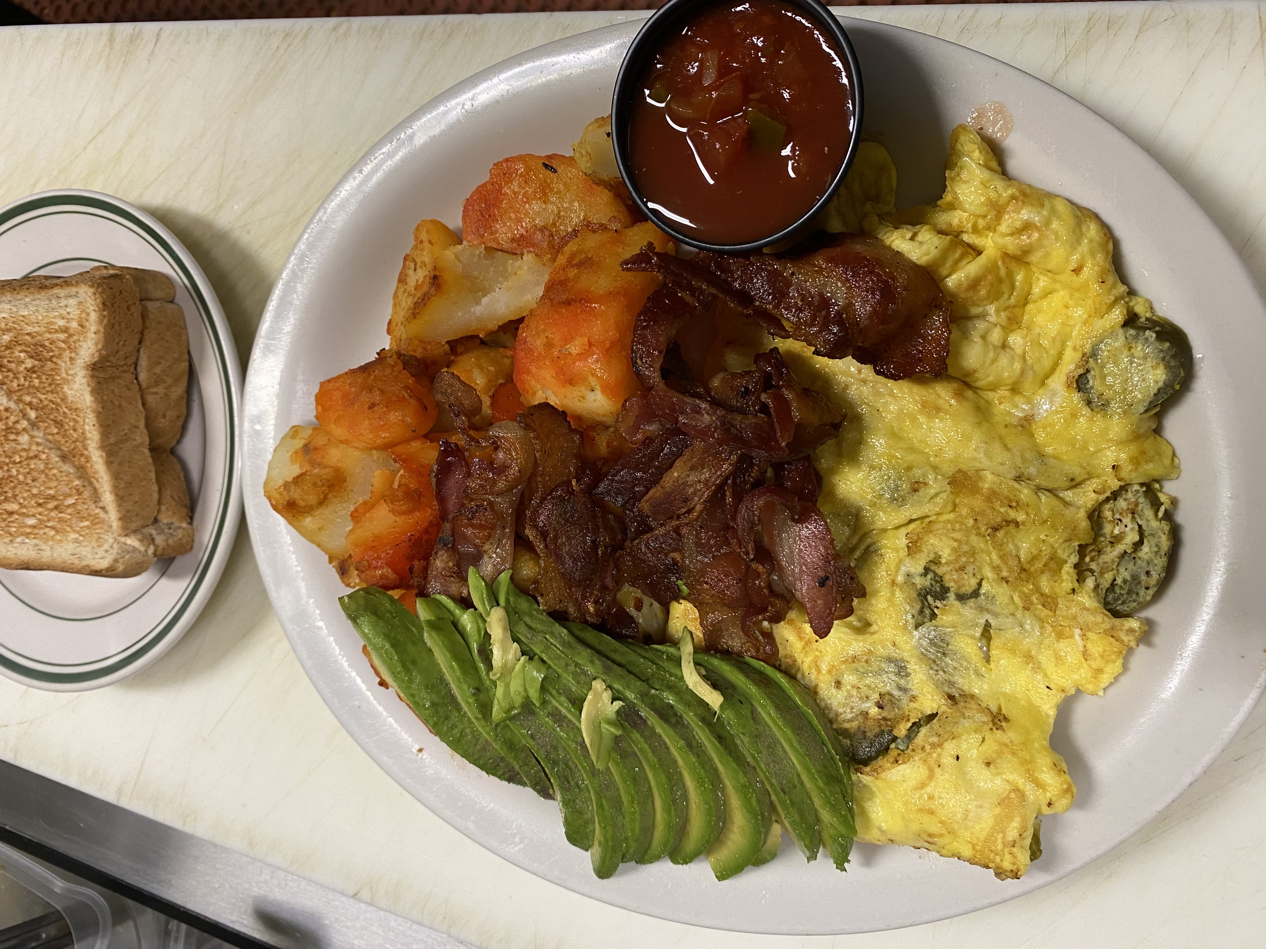 Order Monterey Omelette food online from Six Corners Café store, North Bergen on bringmethat.com