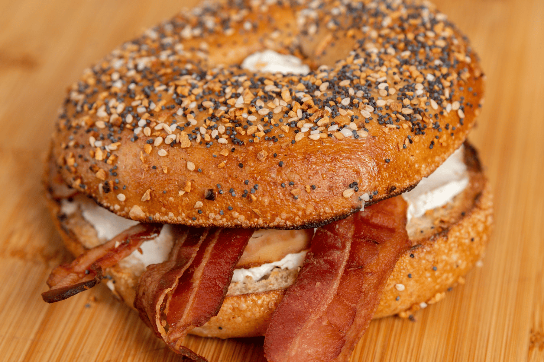 Order Bacon ＆ Cream Cheese Bagel food online from Manhattan Bagel store, Chalfont on bringmethat.com