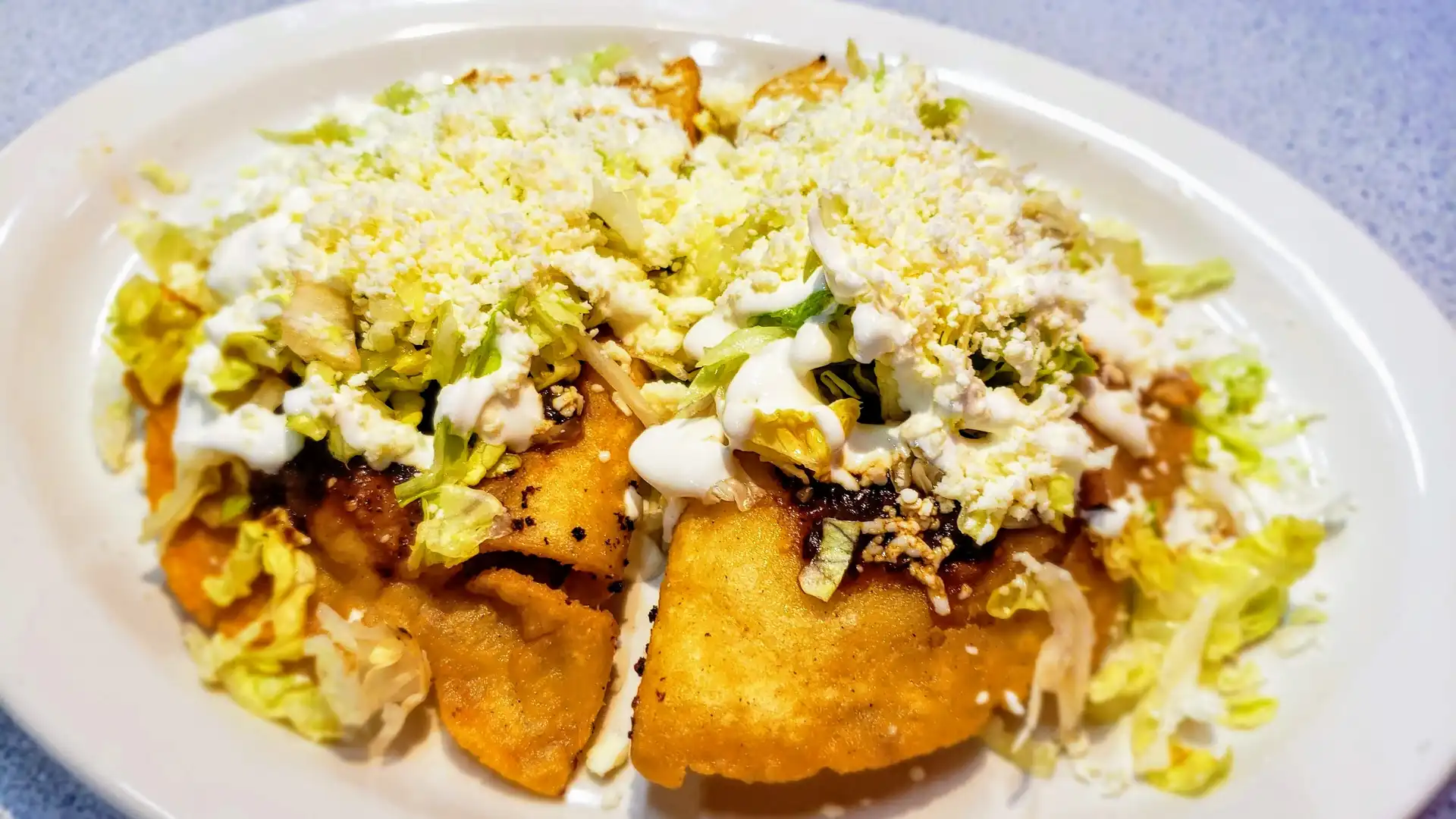 Order Two Fried Quesadillas food online from Luna Mexican Rotiserrie store, Louisville on bringmethat.com