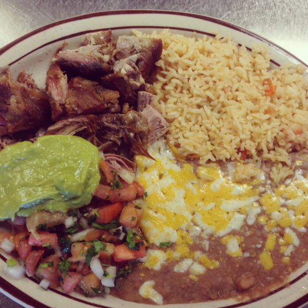 Order Carnitas Dinner food online from Tio's Mexican Food - Day Creek store, Rancho Cucamonga on bringmethat.com