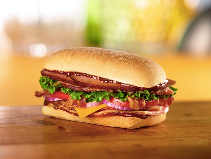 Order BBQ Smoked Stacker Sandwich food online from Honey Baked Ham store, Lawrence Township on bringmethat.com