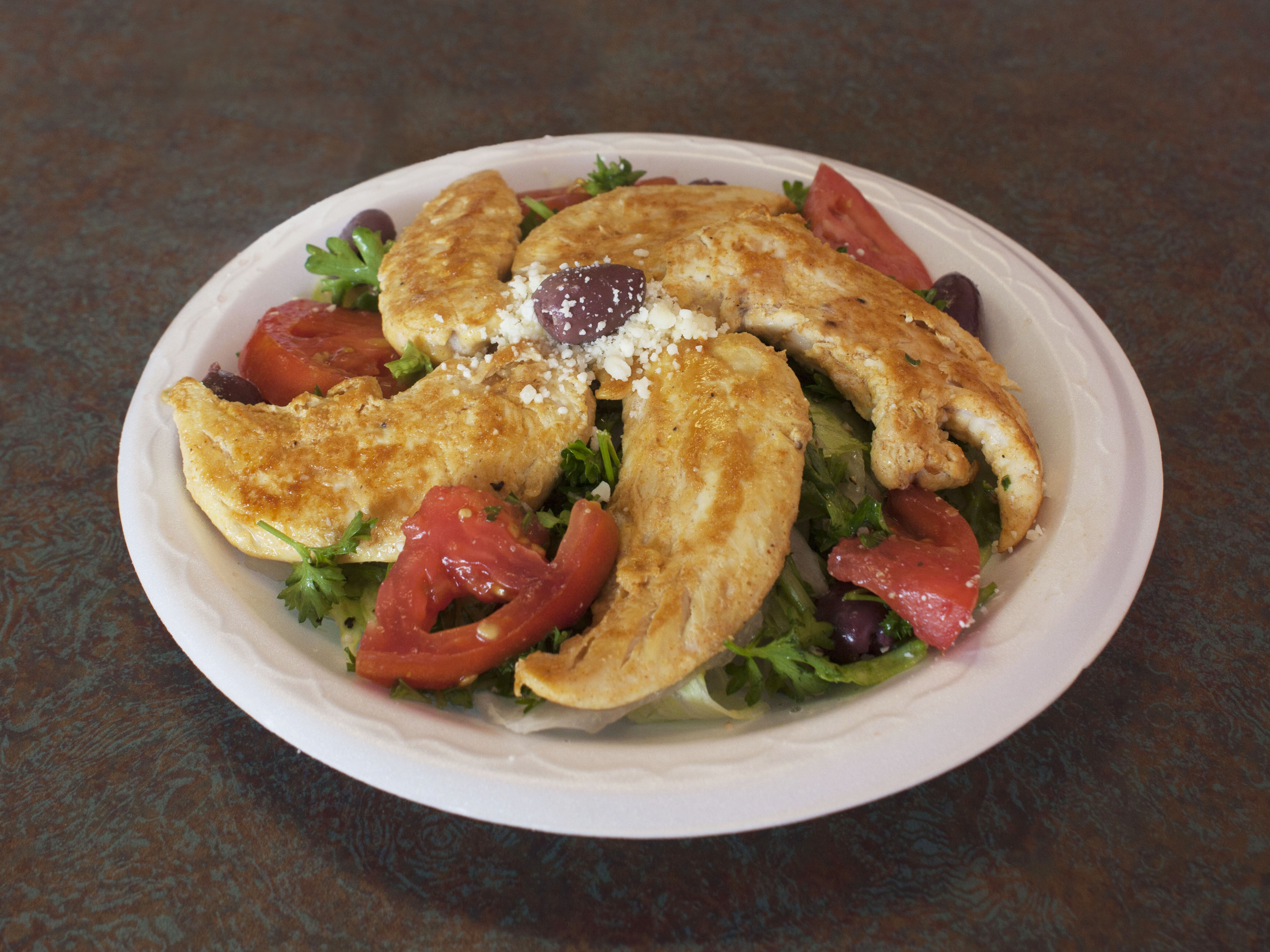 Order Greek Chicken Salad food online from Sams Kabob Gyro store, Nashville on bringmethat.com