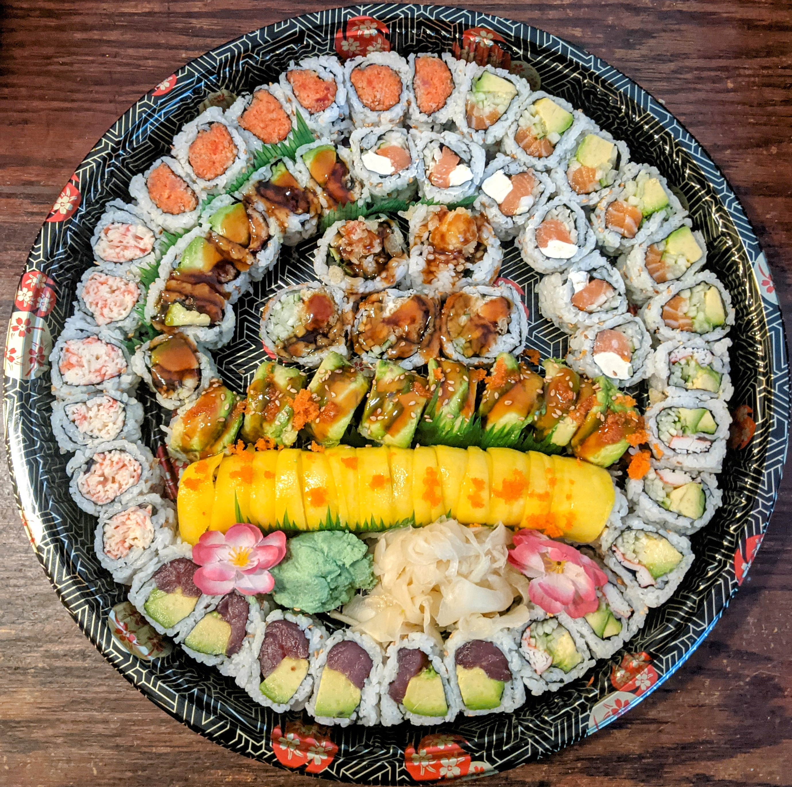 Order 2. Party Tray (63pc) food online from Bay Sushi store, Brooklyn on bringmethat.com